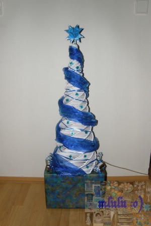 Stromček 70cm papierové pletenie